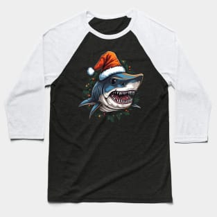 Shark Christmas Baseball T-Shirt